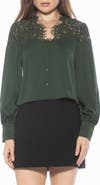 Alexia Admor Bryne Lace Trim Top