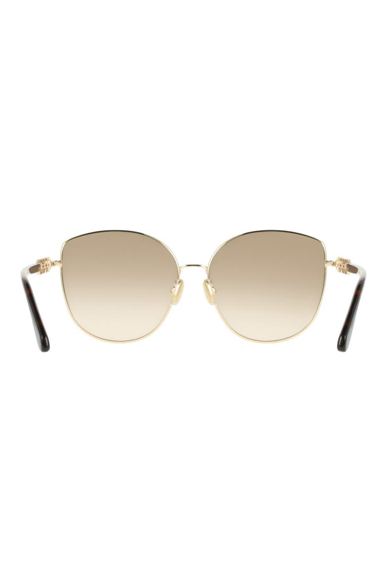 60mm Gradient Round Sunglasses, Alternate, color, GOLD/ BROWN OCHRE GRADIENT
