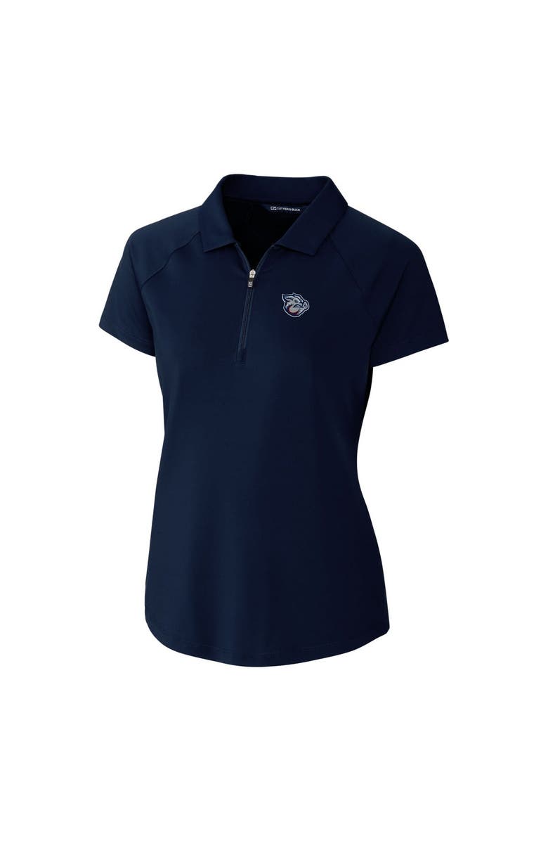 Cutter & Buck Women's Cutter & Buck Navy Lehigh Valley IronPigs Forge DryTec Raglan Stretch Polo, Alternate, color,