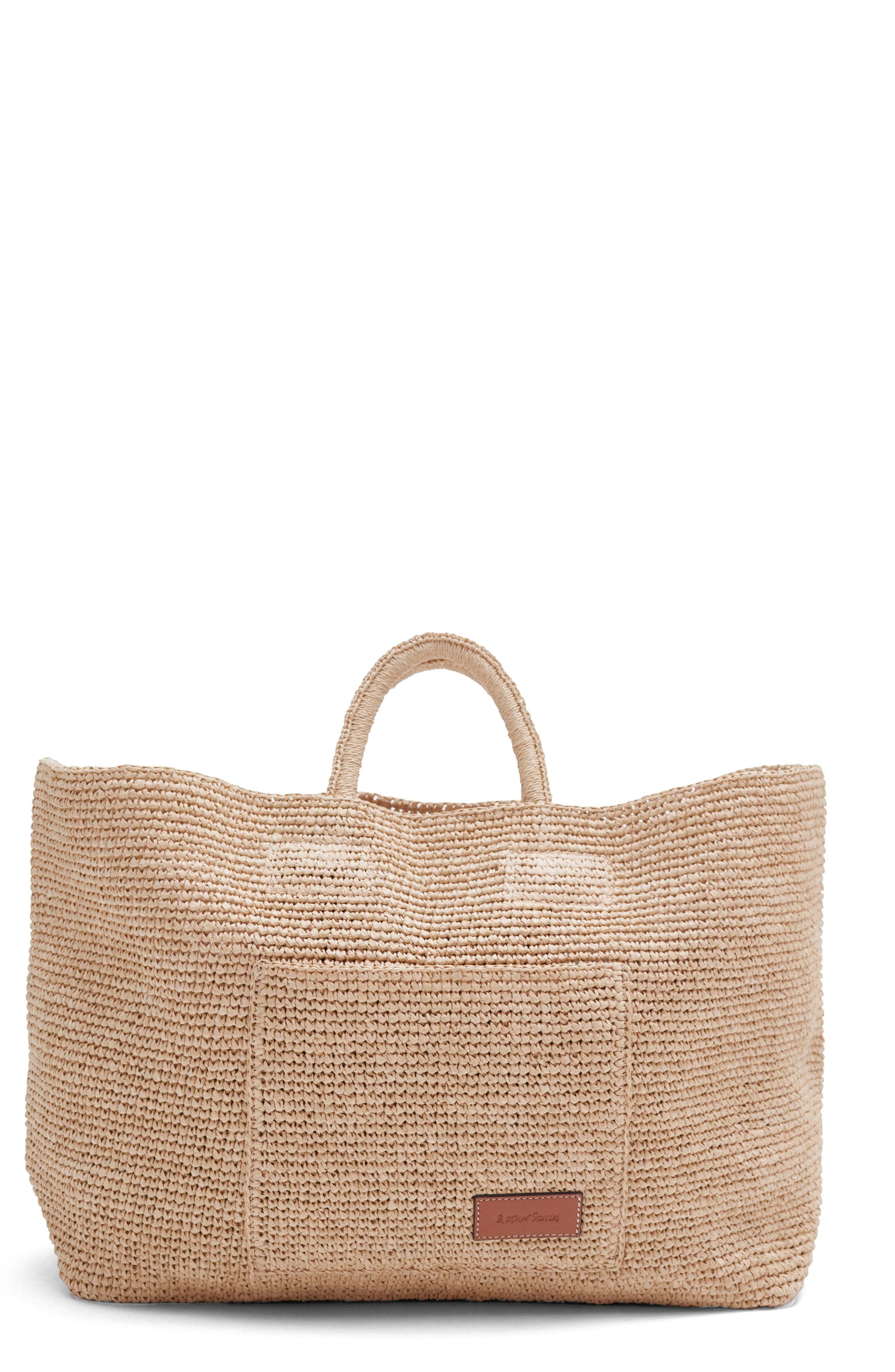 & Other Stories Straw Tote Bag, Main, color, 