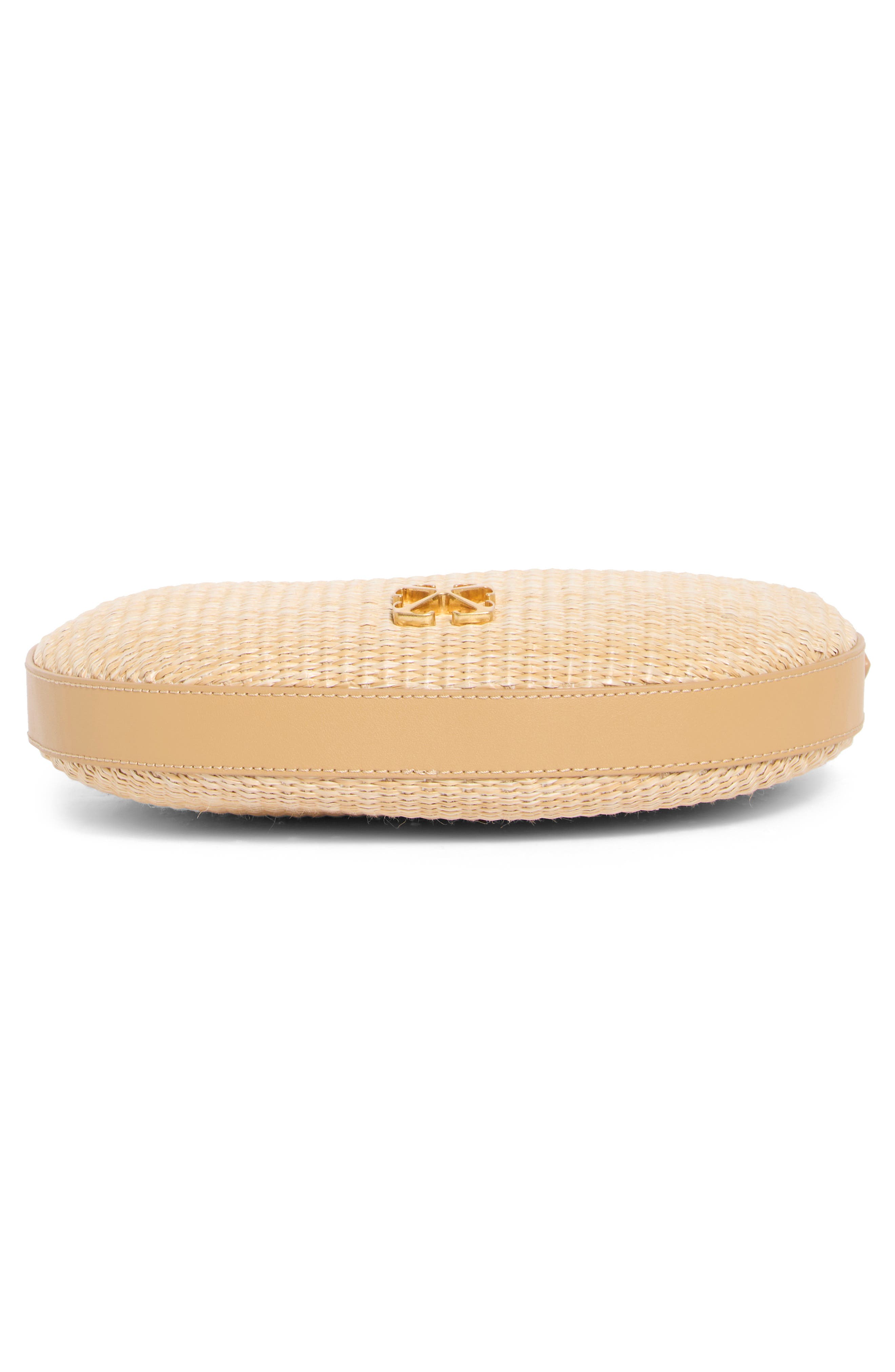 Off-White Hemisphere Woven Hobo Bag, Alternate, color, Natural