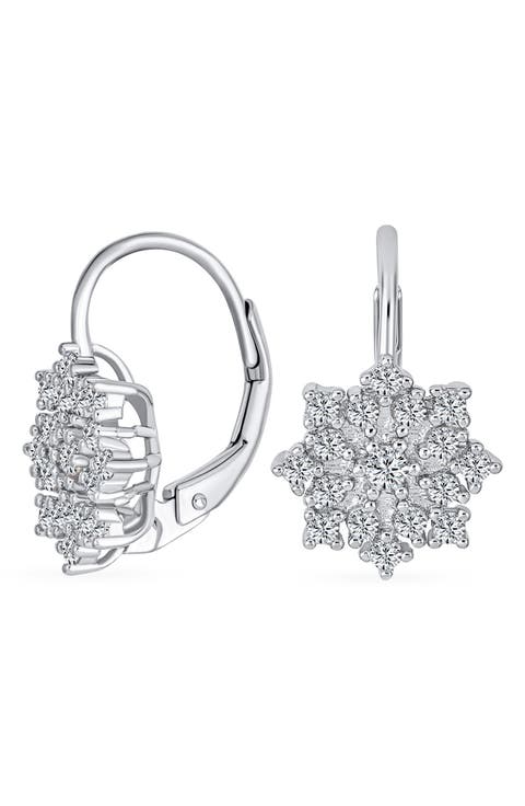 Snowflake CZ Earrings