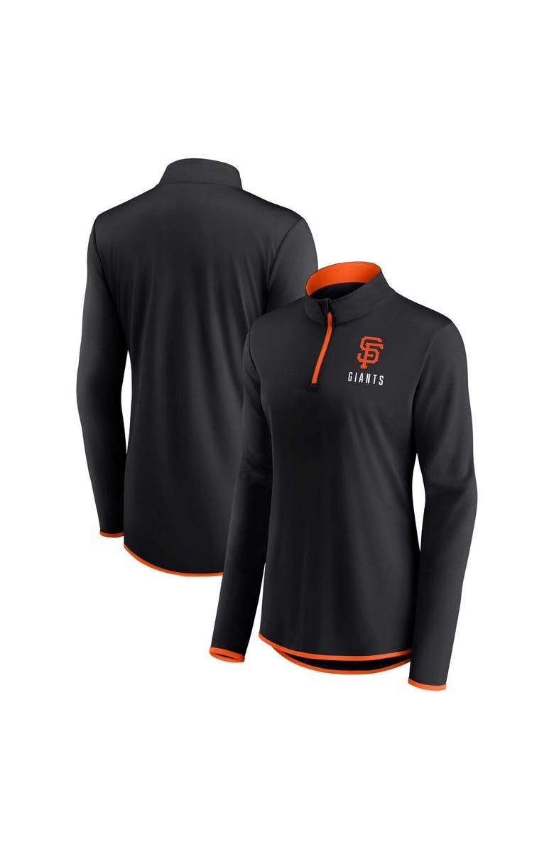 FANATICS Women's Fanatics Branded Black San Francisco Giants Worth The Drive Quarter-Zip Jacket, Main, color, 