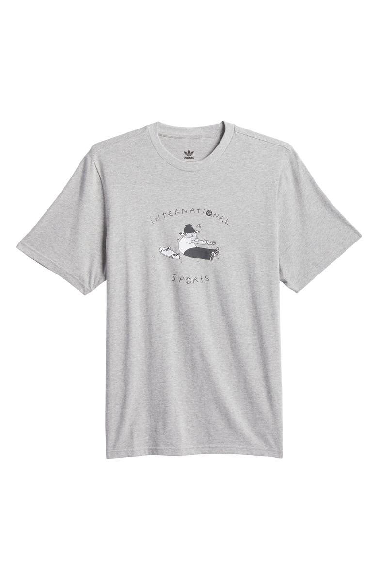 adidas International Sports Graphic T-Shirt, Alternate, color, Medium Grey Heather