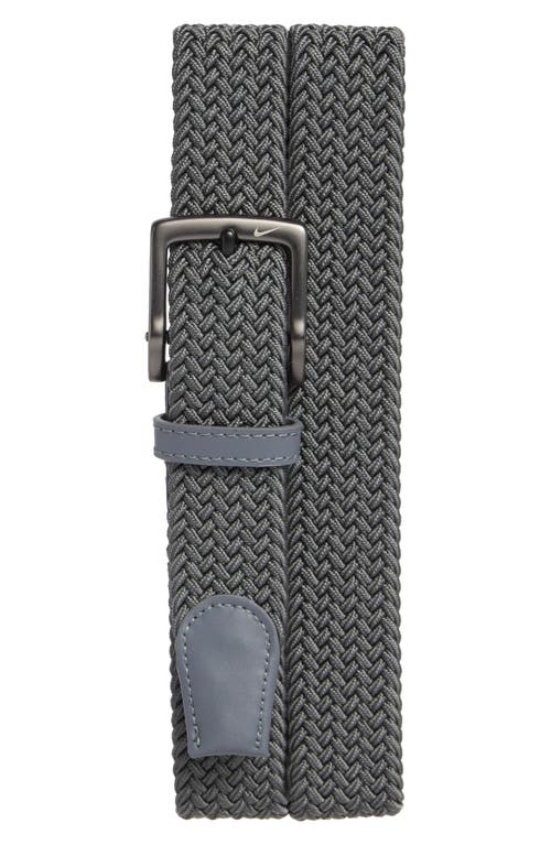 Nike Woven Stretch Belt In Dark Grey