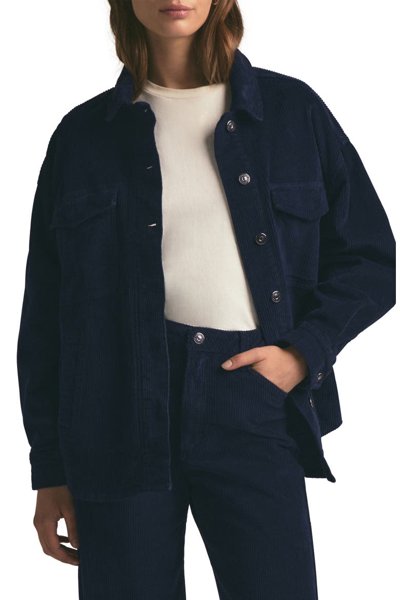 The Dad Corduroy Shacket, Main, color, NAVY