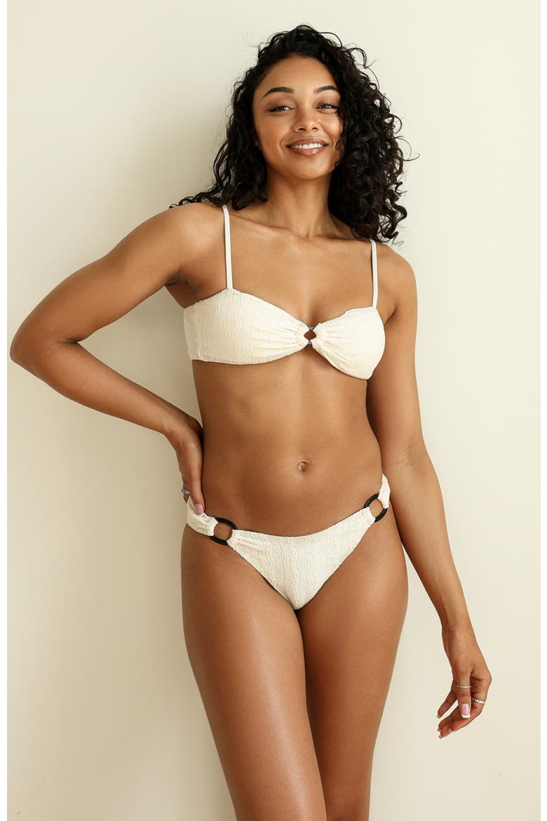 North Shore Cheeky Bikini Bottom, Alternate, color, Cream