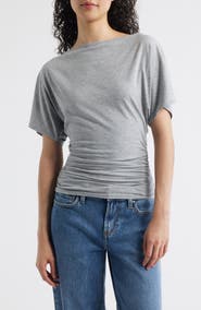 BDG Urban Outfitters Ruched Boat Neck Top