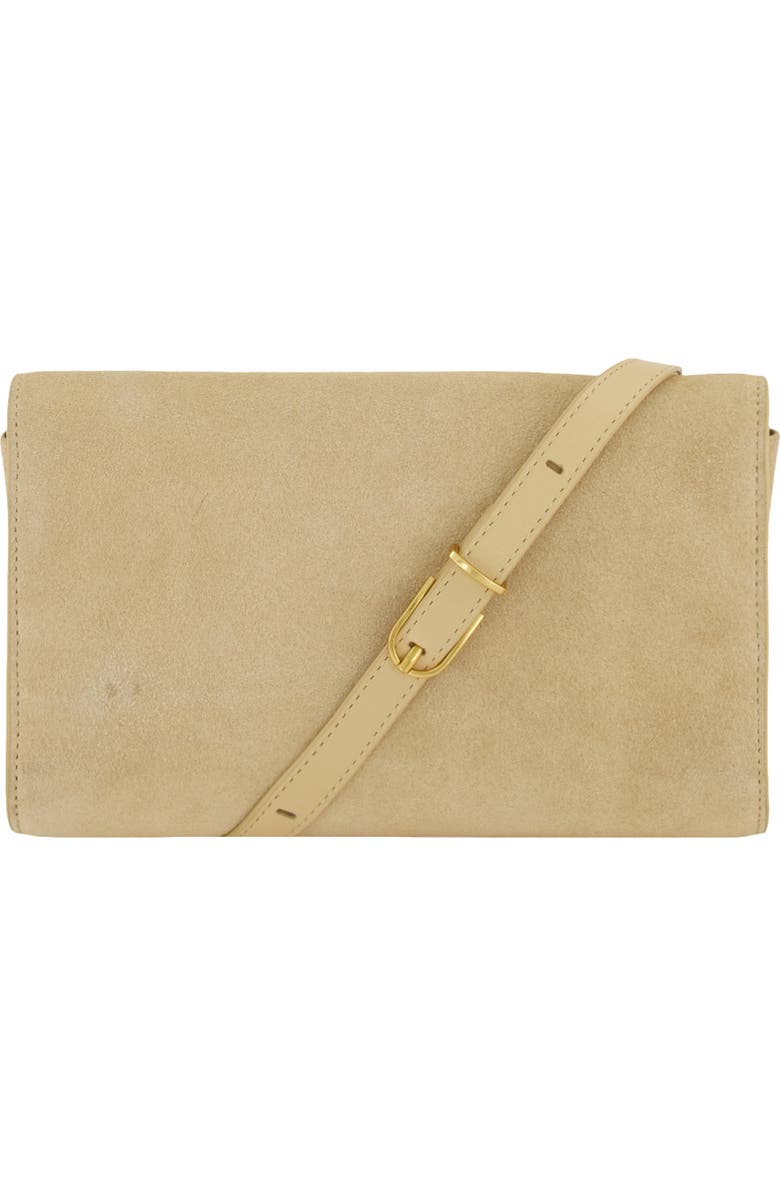 Vince Suede Wallet on a Strap, Alternate, color, Maiz
