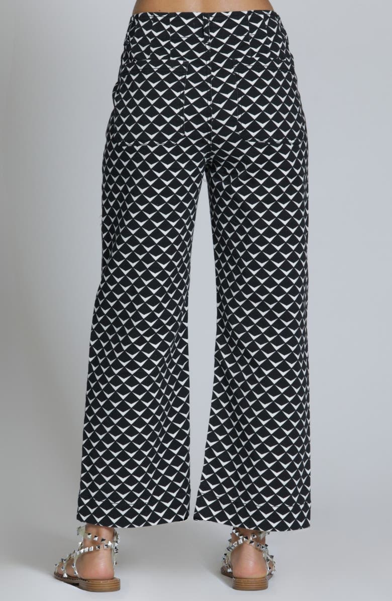 APNY Print Wide Leg Ankle Jeans, Alternate, color, Blackwhite