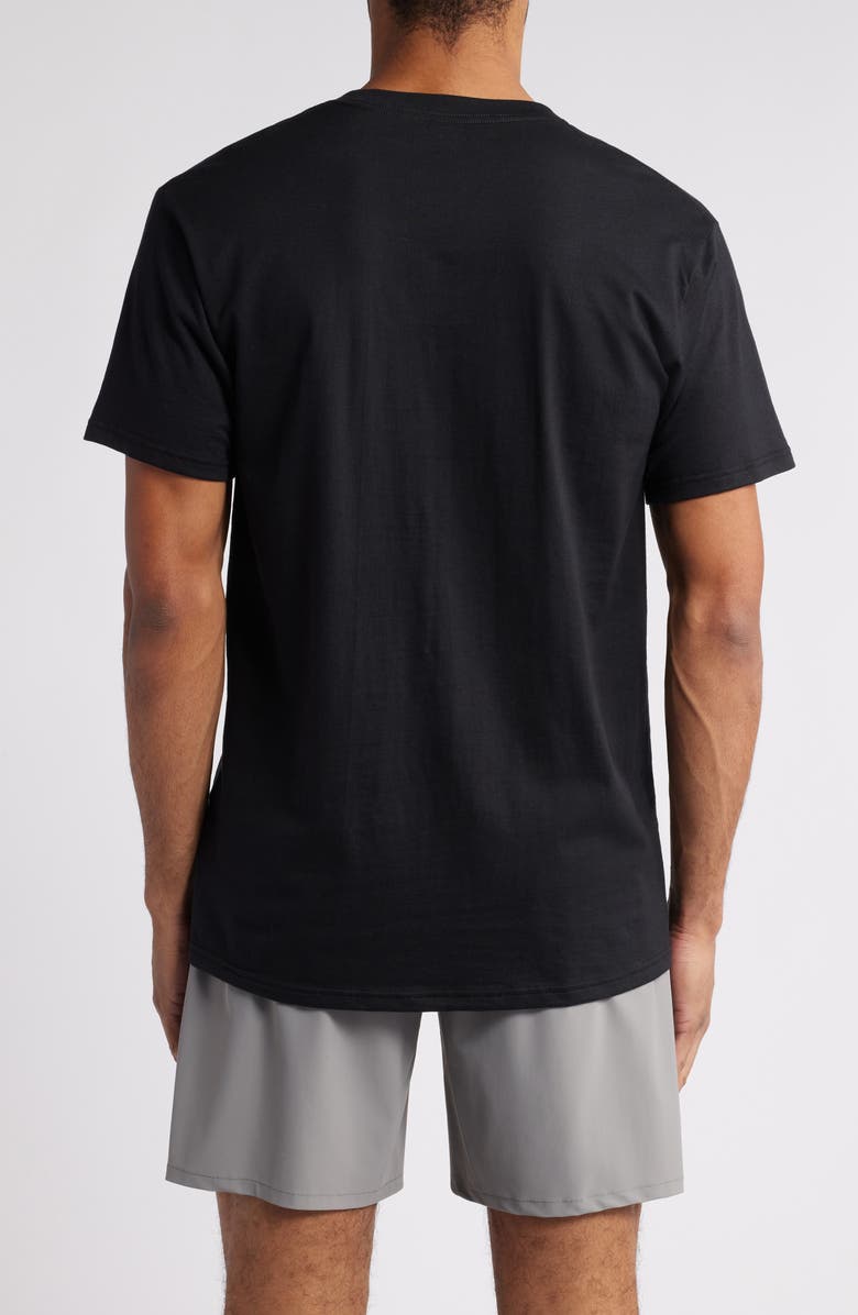 Nordstrom 4-Pack Regular Fit Supima<sup>®</sup> Cotton V-Neck T-Shirts, Alternate, color, Black