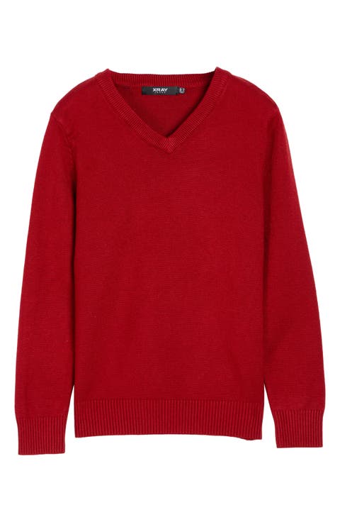 Kids' Basic V-Neck Sweater (Big Kid)