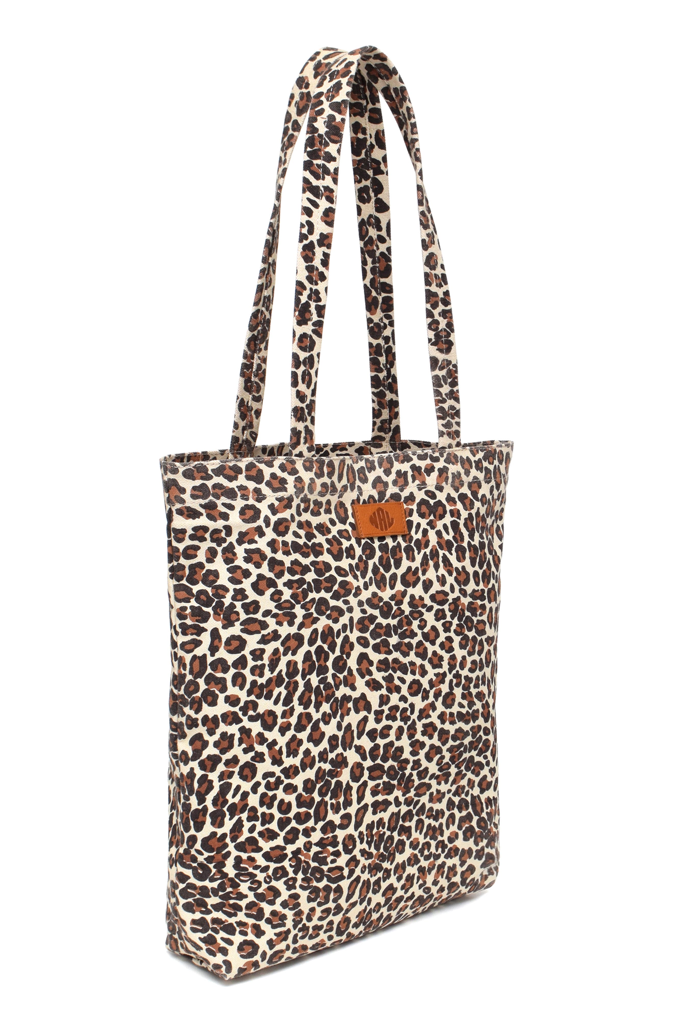 New Amsterdam Leatherworks Eden Canvas Tote, Alternate, color, Leopard