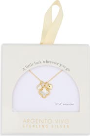 Argento Vivo Sterling Silver Sentimental Clover Pendant Necklace