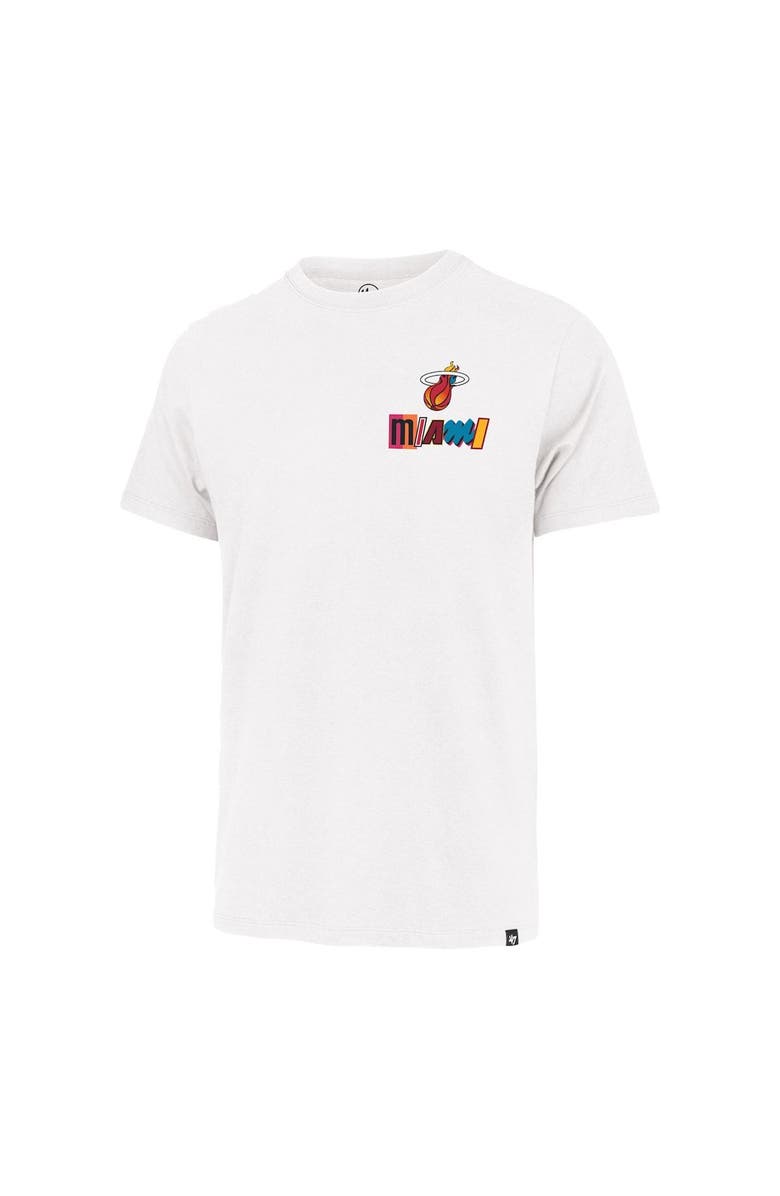 '47 Men's '47  White Miami Heat 2022/23 City Edition Backer Franklin T-Shirt, Alternate, color, 