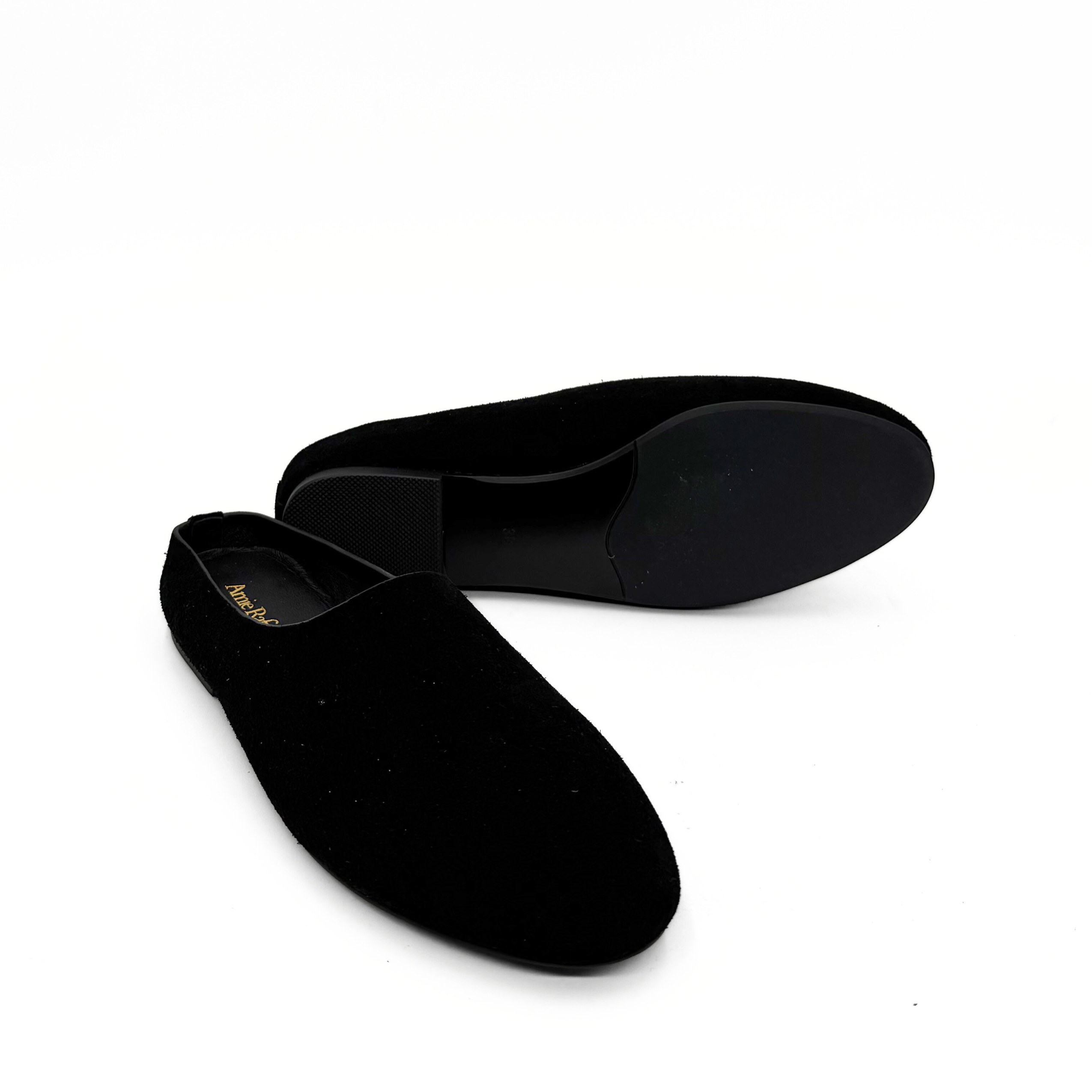 Amie Rafa Blade Suede Mules, Alternate, color, Black