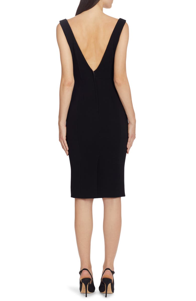 Dolce&Gabbana Square Neck Wool Crepe Sheath Dress, Alternate, color, 