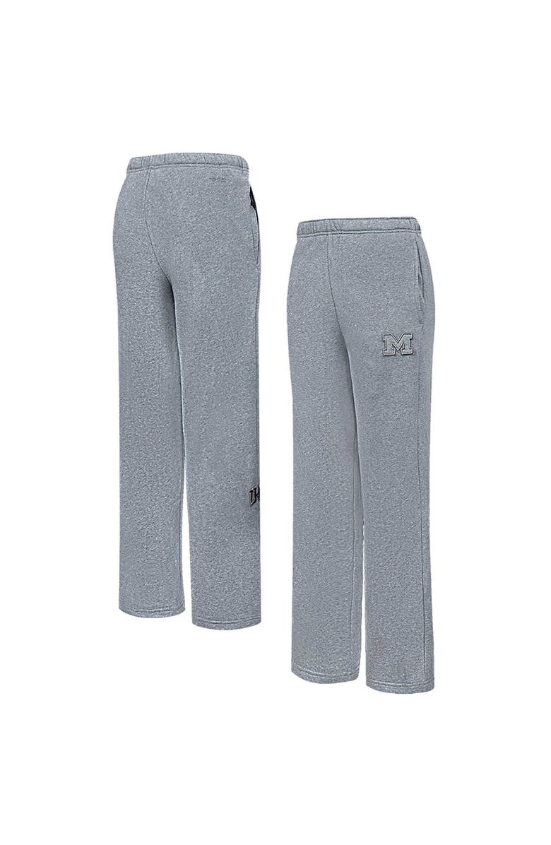 PRO STANDARD Women's Pro Standard Heather Charcoal Michigan Wolverines Tonal Neutral Relaxed Fit Fleece Sweatpants, Alternate, color, Heather Charcoal