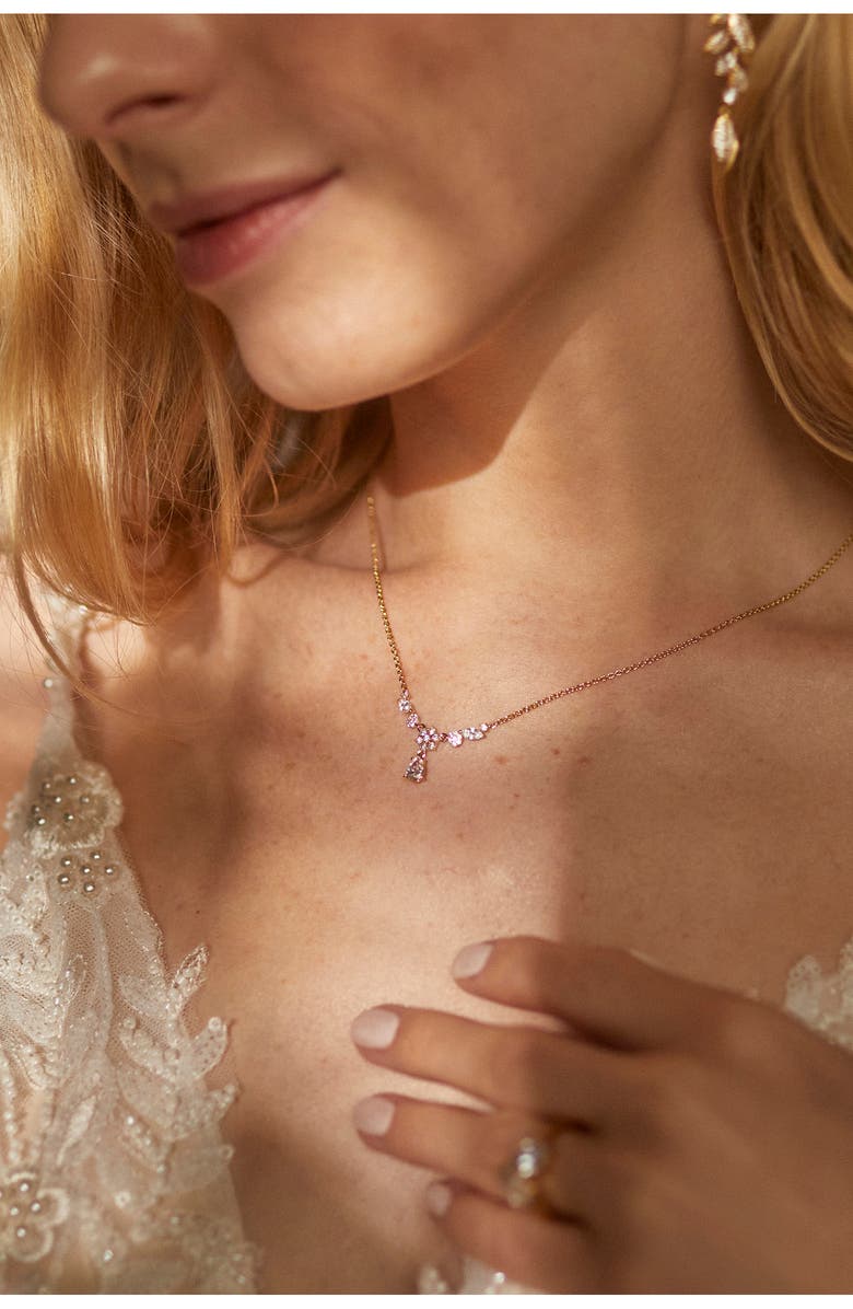 Nadri Midsommer Flower Frontal Necklace, Alternate, color,