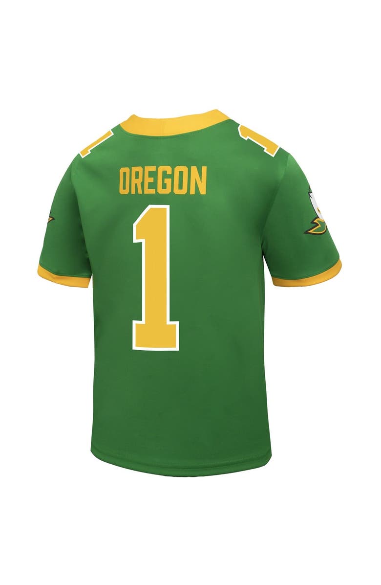 Nike Toddler Nike #1 Apple Green Oregon Ducks Vapor Fusion Alternate Jersey, Alternate, color, Apple Green
