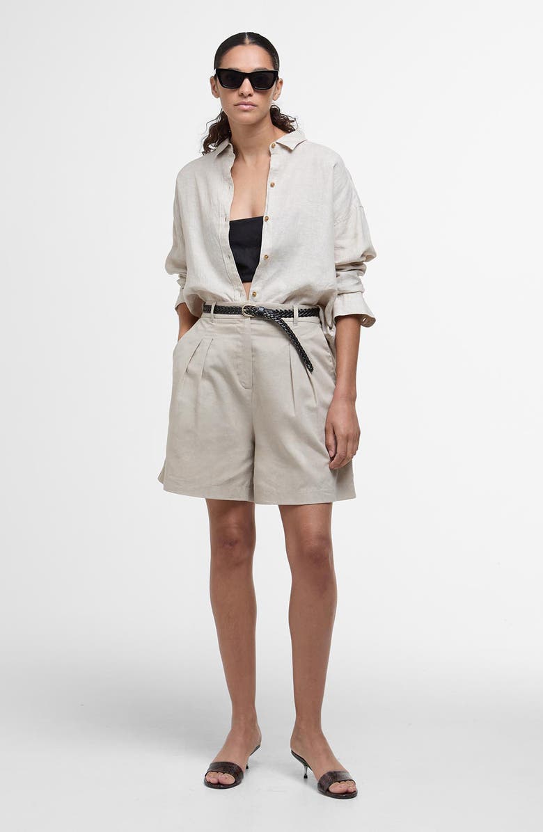 Barbour Hampton Linen Button-Up Shirt, Alternate, color, 