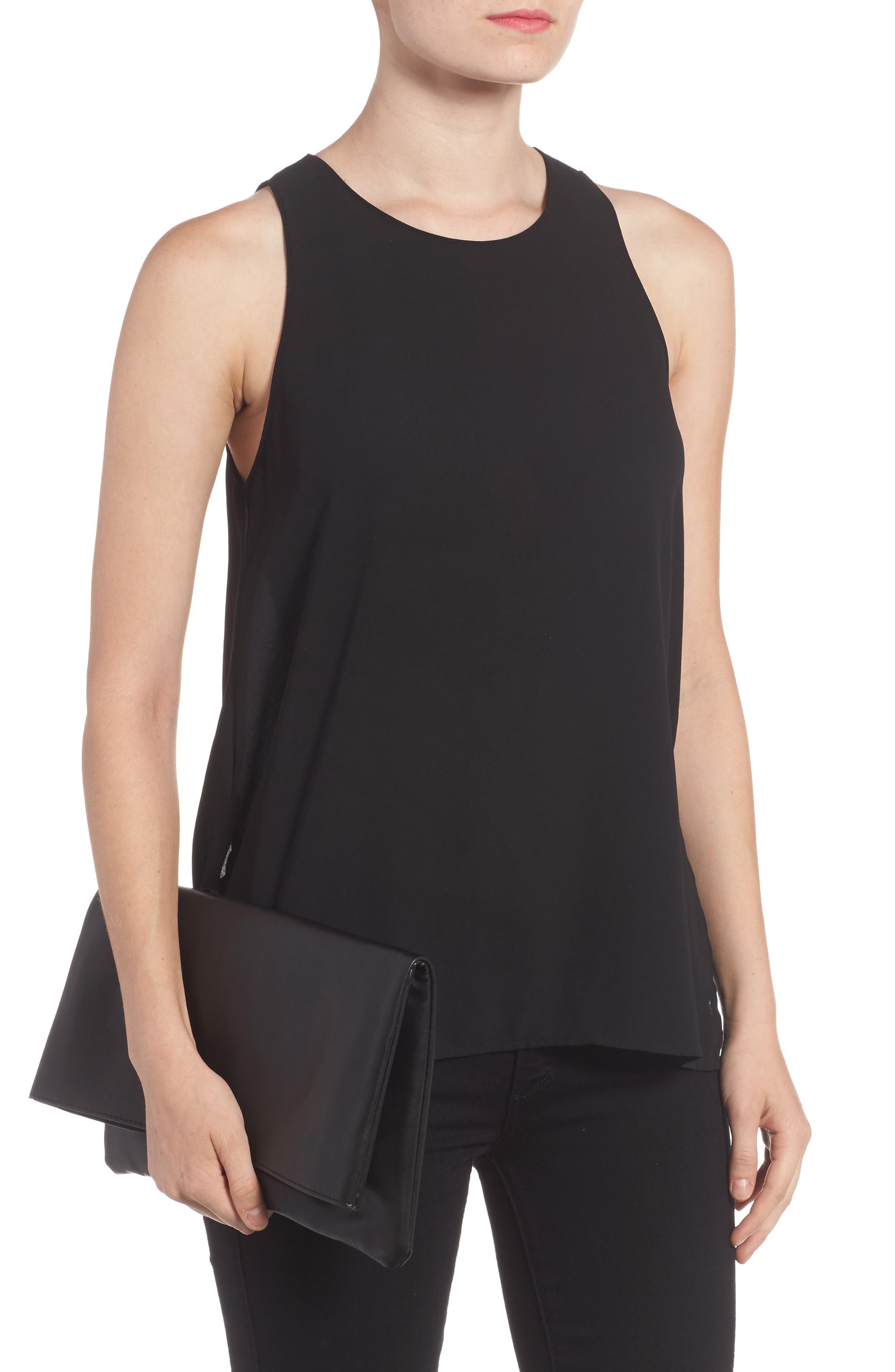 Sole Society Melrose Faux Leather Clutch, Alternate, color, 