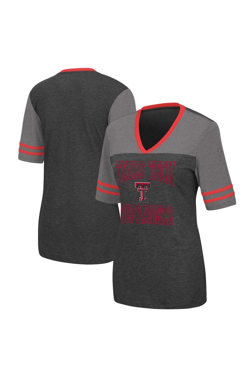 COLOSSEUM Women's Colosseum Black/Gray Texas Tech Red Raiders Cuba Libre Jersey T-Shirt, Main, color, 