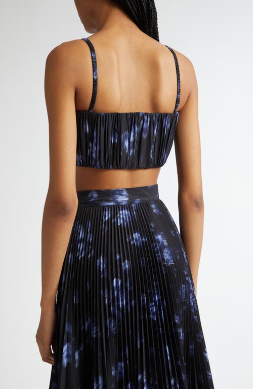 Michael Kors Collection Gathered Bra Top In Riviera/black