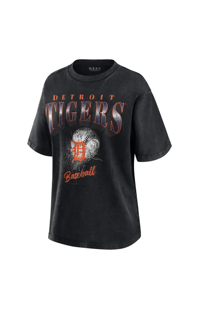 WEAR by Erin Andrews Women's WEAR by Erin Andrews  Charcoal Detroit Tigers Oversized Boyfriend T-Shirt, Alternate, color, 