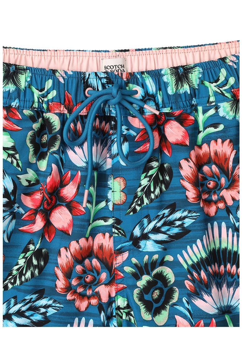 Full Bloom Swim Trunks, Alternate, color, LYONS BLUE
