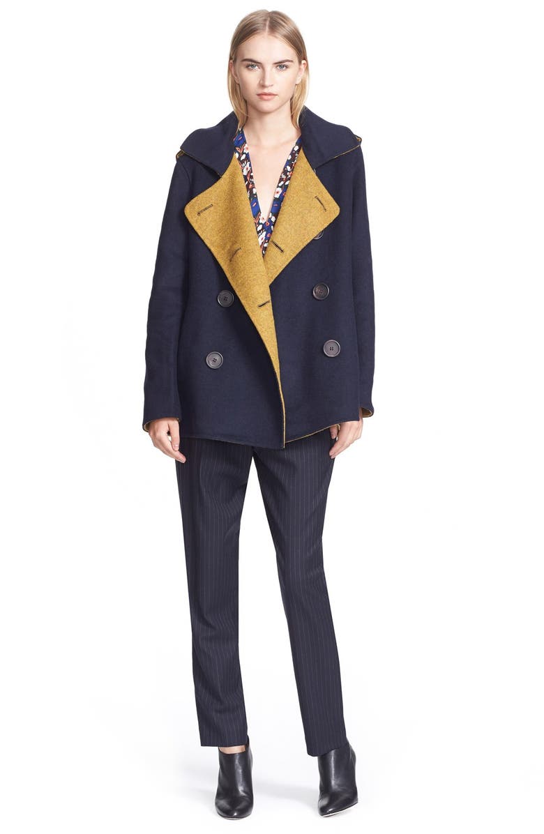 Derek Lam 10 Crosby Reversible Peacoat, Alternate, color, 
