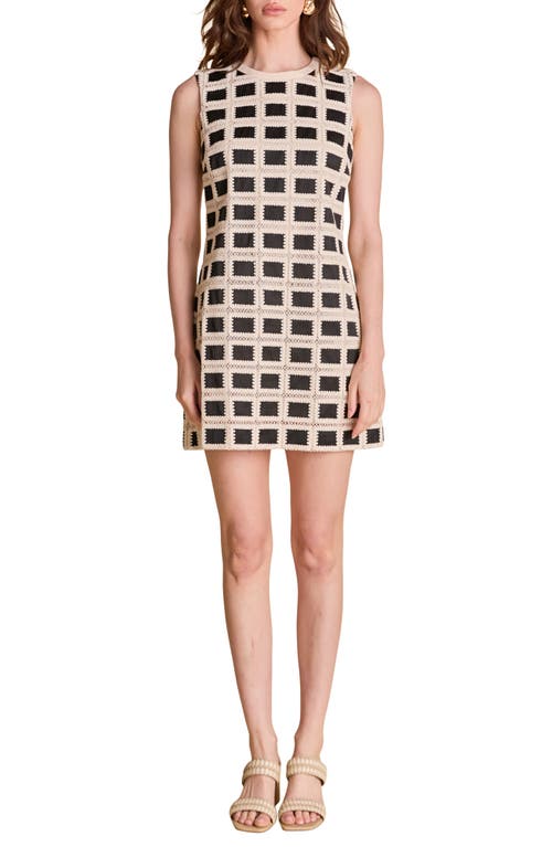 English Factory Open Stitch Sleeveless Sheath Dress In Multi