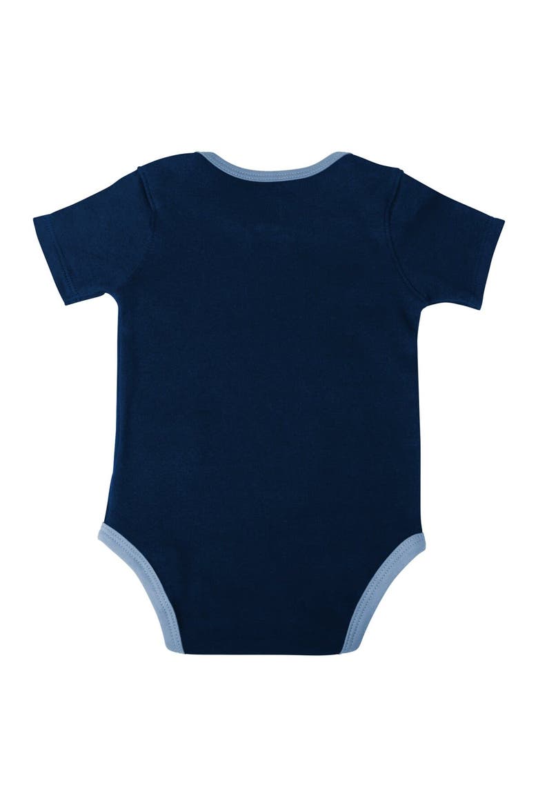 Infant Navy/Light Blue/Gray Memphis Grizzlies Bank Shot Bodysuit, Hoodie T-Shirt & Shorts Set, Alternate, color, Navy