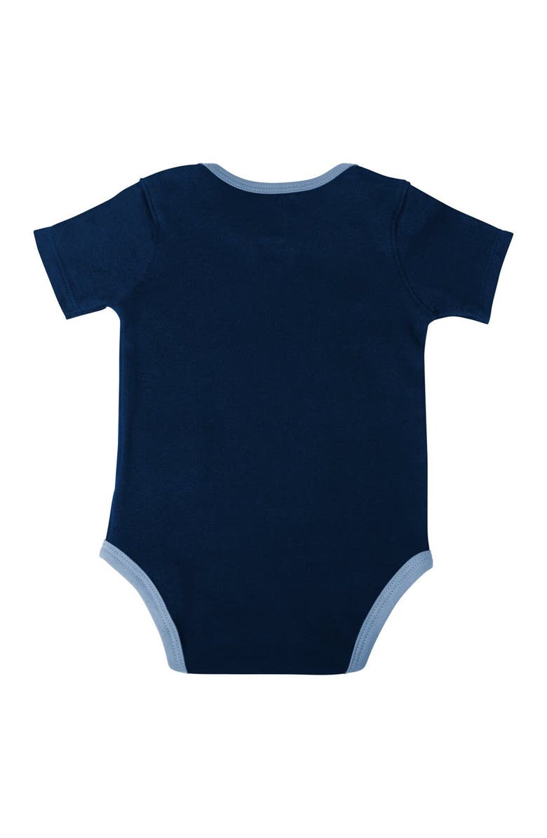 Outerstuff Infant Navy/Light Blue/Gray Memphis Grizzlies Bank Shot Bodysuit, Hoodie T-Shirt & Shorts Set, Alternate, color, Navy