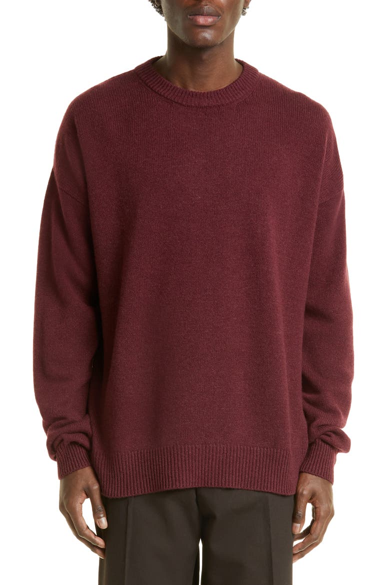 Cashmere Crewneck Sweater, Main, color, GRAPE