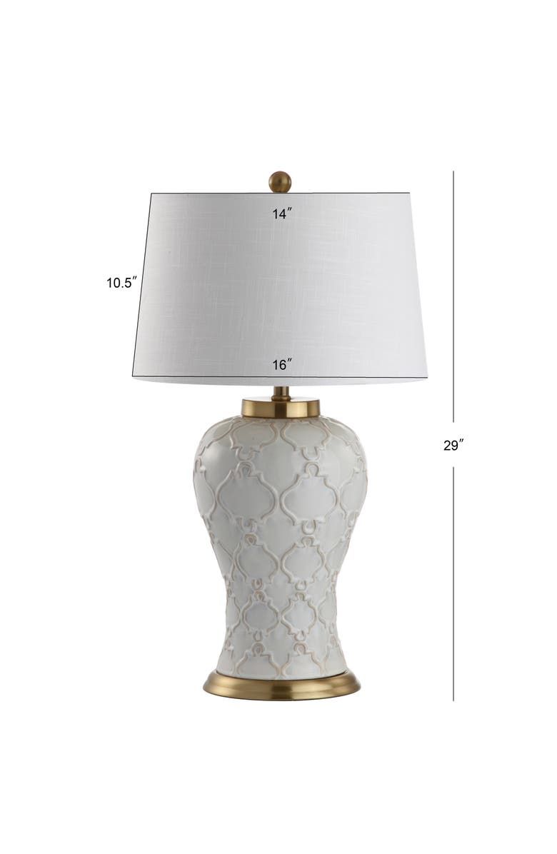 JONATHAN Y Arthur 29" Ceramic LED Table Lamp, Cream, Alternate, color, Cream