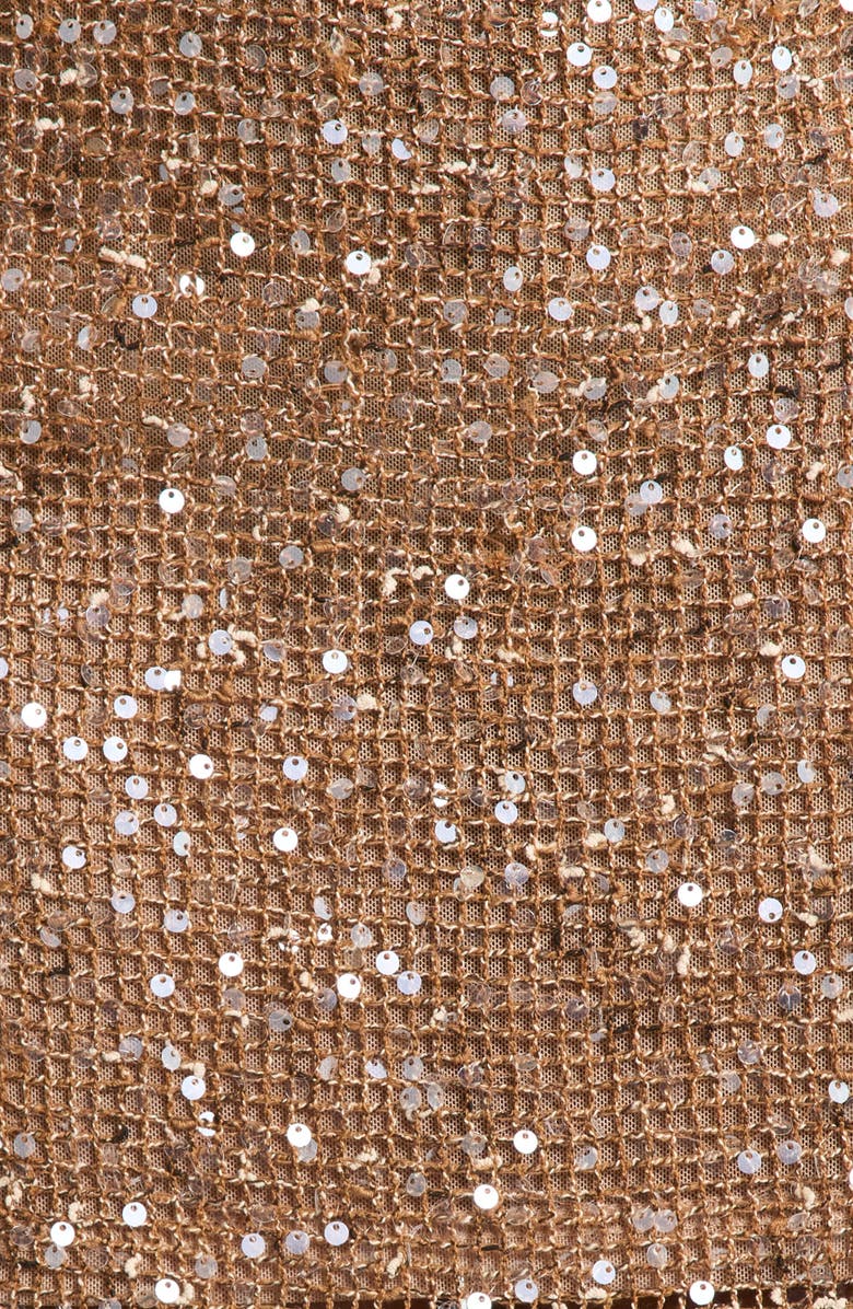 Kulani Kinis Sequin Double Tie Cover-Up Miniskirt, Alternate, color, Esspresso Spritz