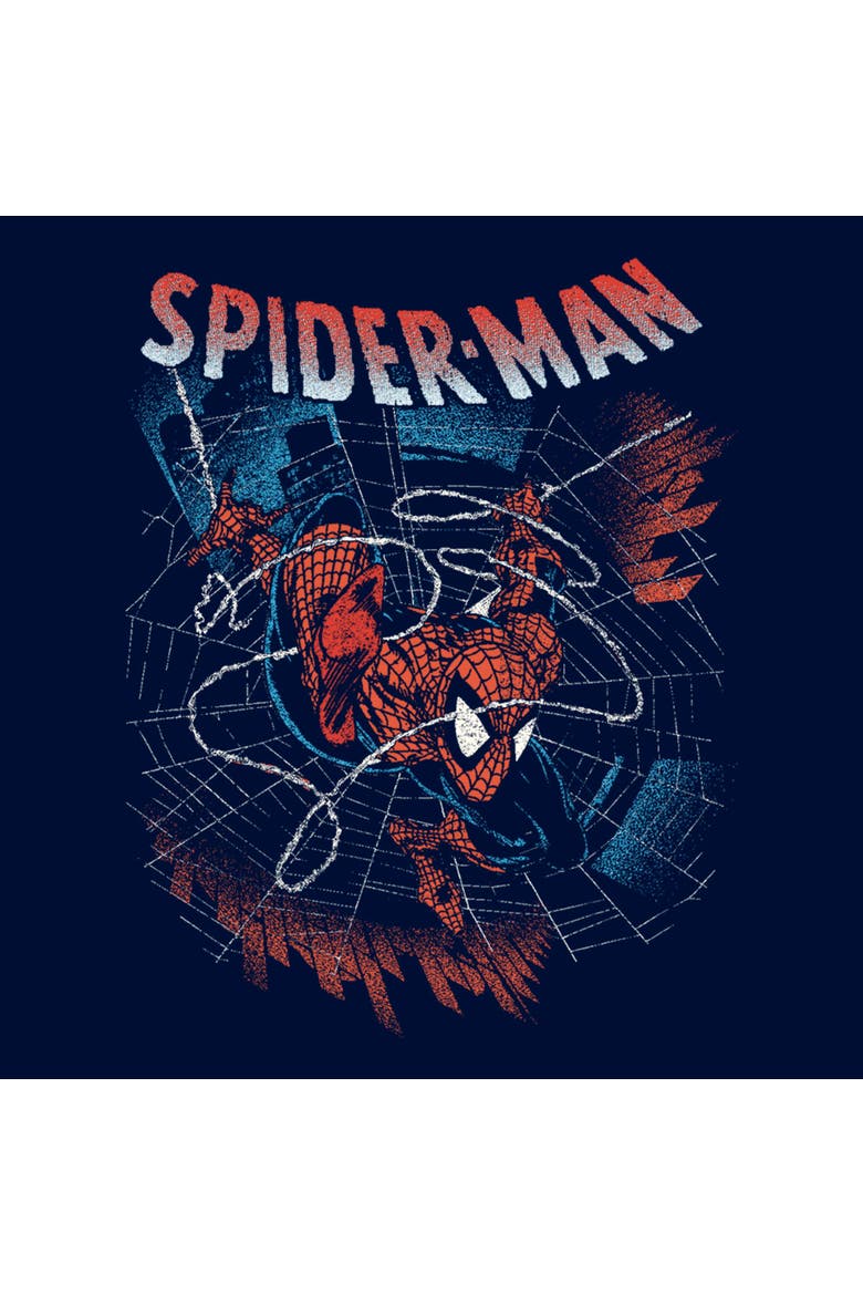 Boy's Spider-Man Beyond Amazing Web Bite Night  Graphic T-Shirt, Alternate, color, Navy Blue