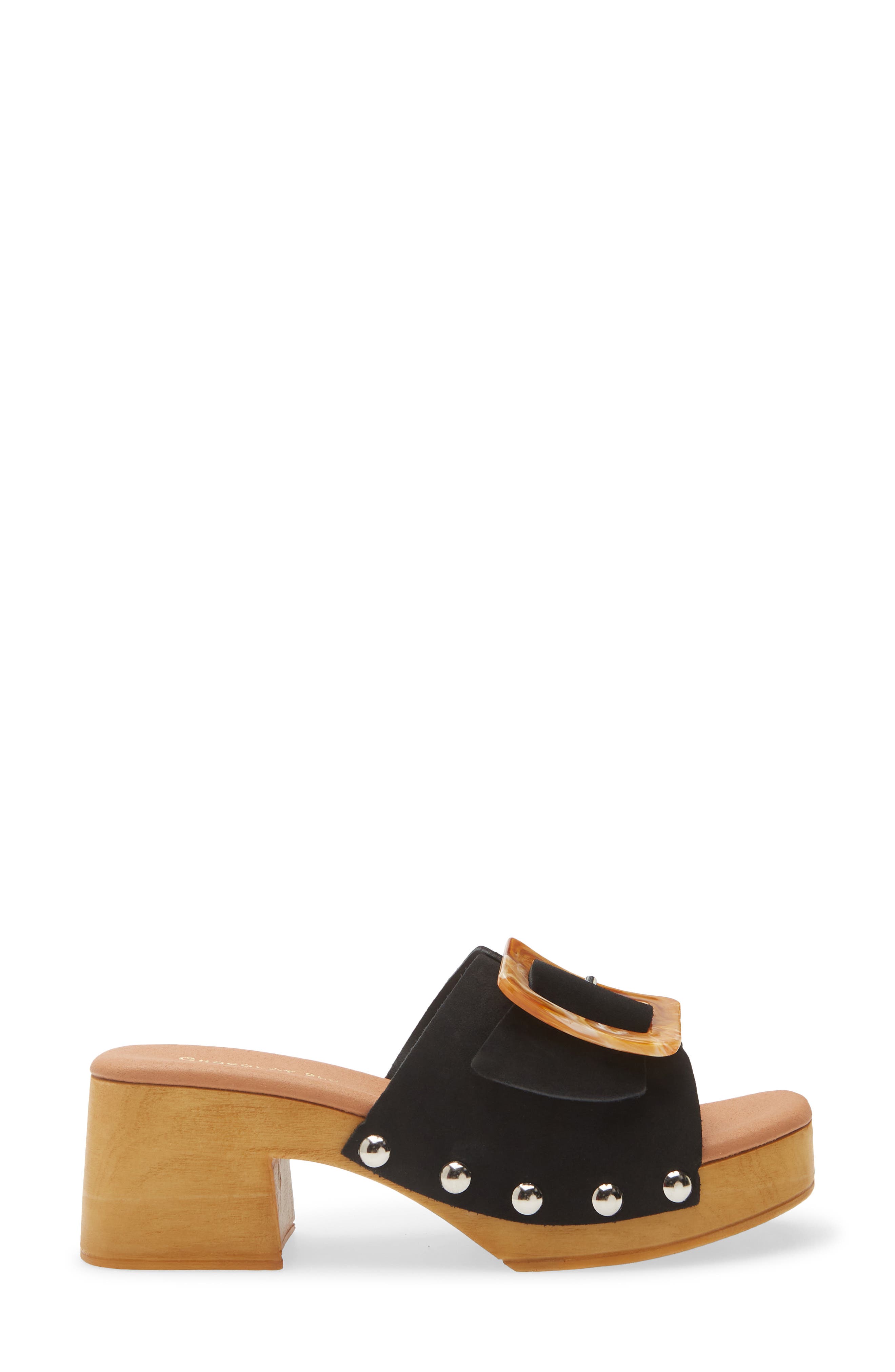 Chocolat Blu Lio Platform Slide Sandal, Alternate, color, Black Suede