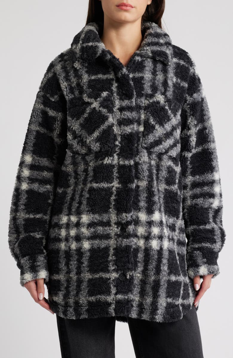 Thread & Supply Plaid Fleece Shirt Jacket, Alternate, color,