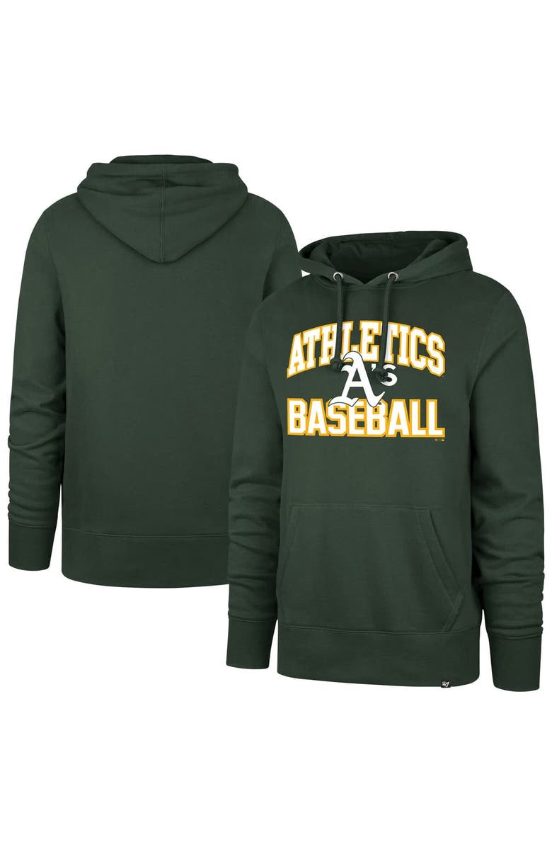 '47 Men's '47 Green Athletics Velocity Headline Pullover Hoodie, Alternate, color, Green