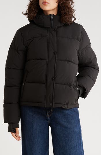 Missy Hooded Water Resistant Crop Puffer Jacket
