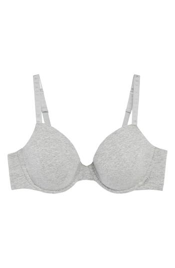 Savage X Fenty Stretch Cotton Essentials Demi T-shirt Bra In Gray