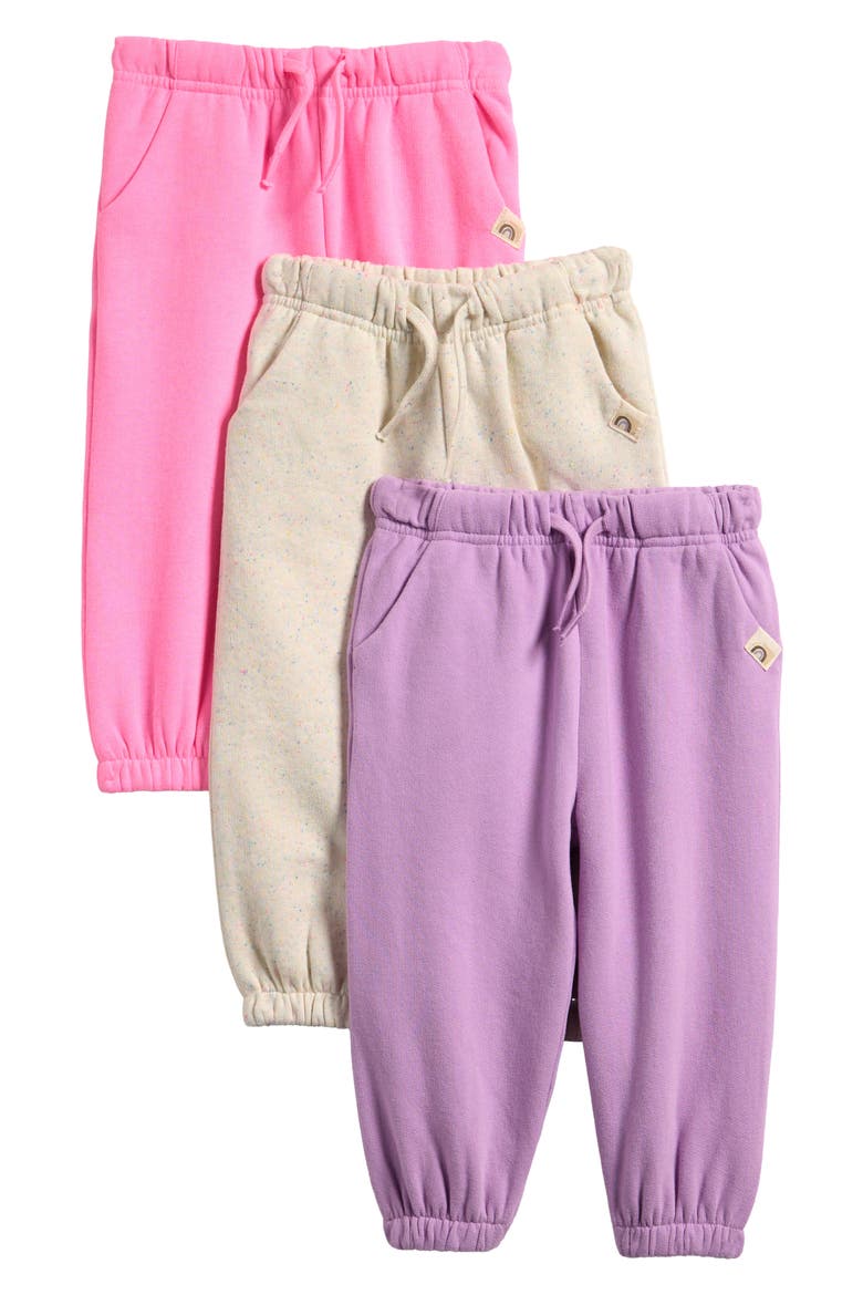 Kids' Assorted 3-Pack Joggers, Main, color, PINK MULTI