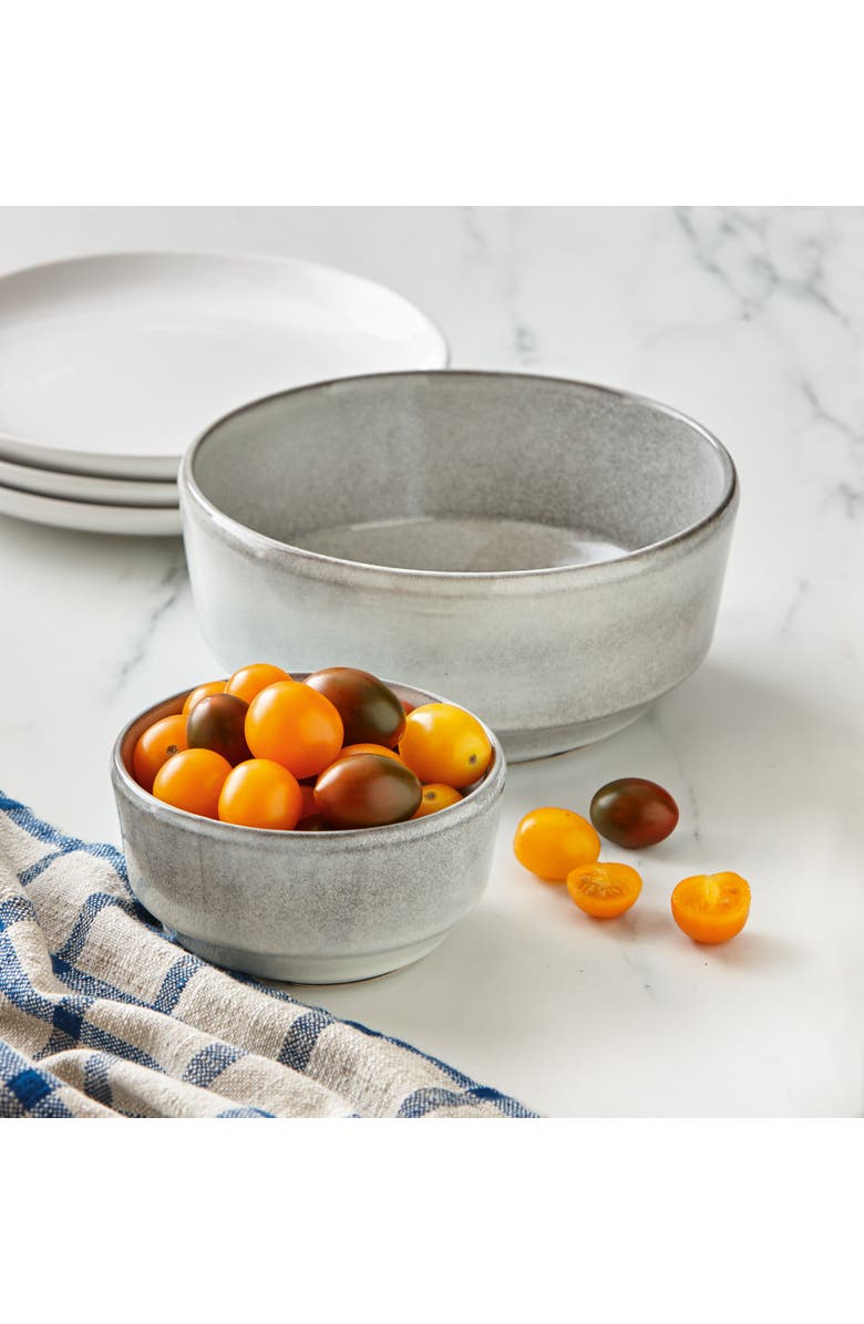 tag Stinson Small Serving Bowl Light Gray Ceramic Dishwasher Safe, Alternate, color, Gray