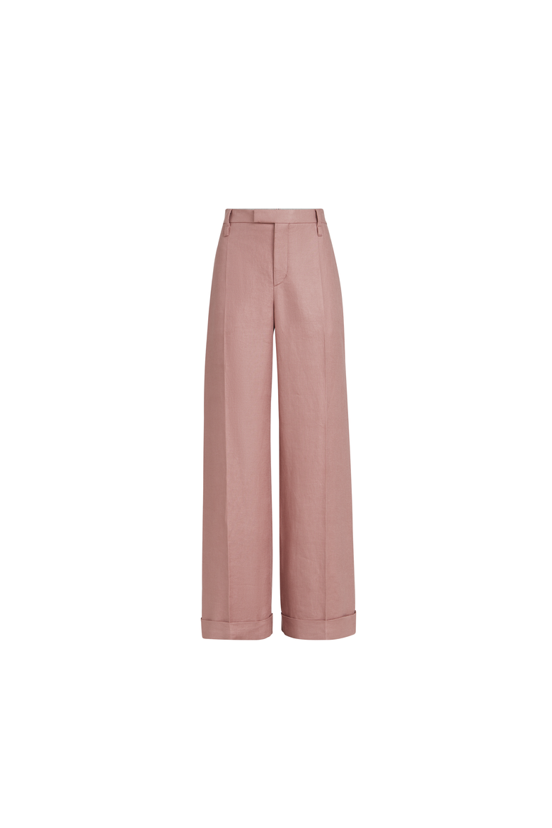 Loose Flared Trousers, Alternate, color, Pink