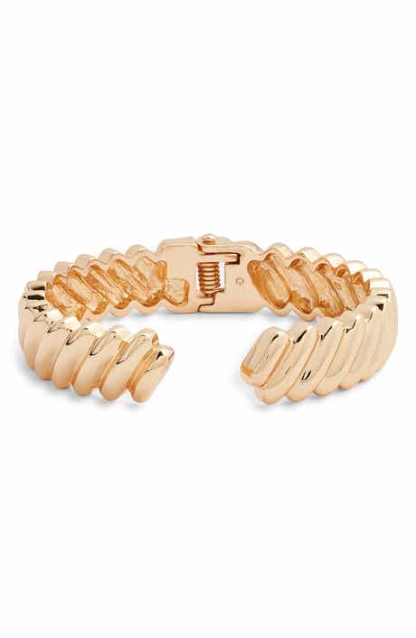 Open Edit Ridged Cuff Bracelet