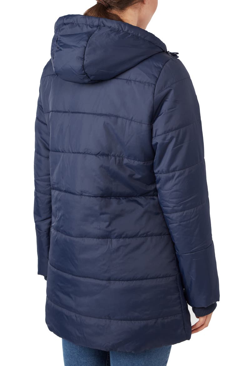 3-in-1 Hybrid Quilted Waterproof Maternity Puffer Coat, Alternate, color, NAVY