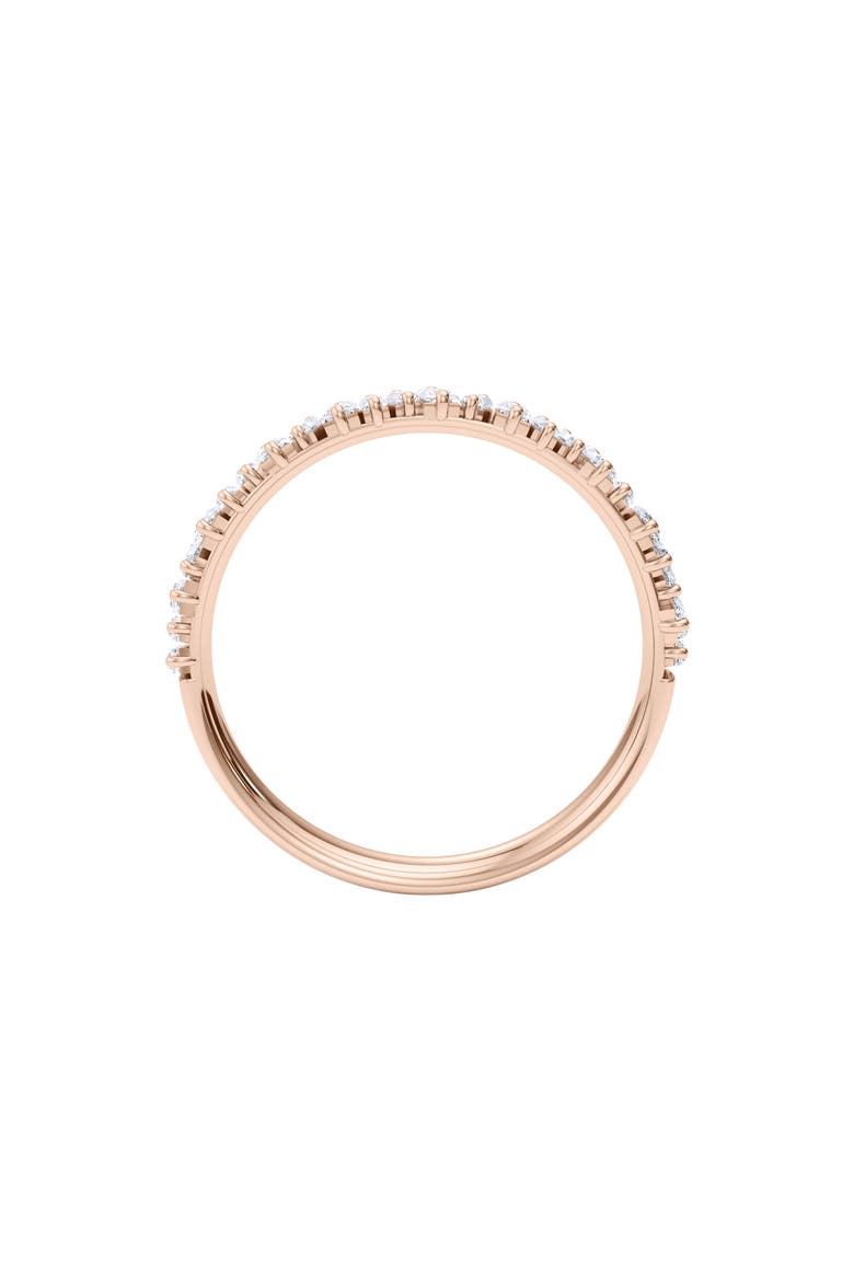 Lab Created Baguette Diamond Half Eternity Ring, Alternate, color, 18K ROSE GOLD