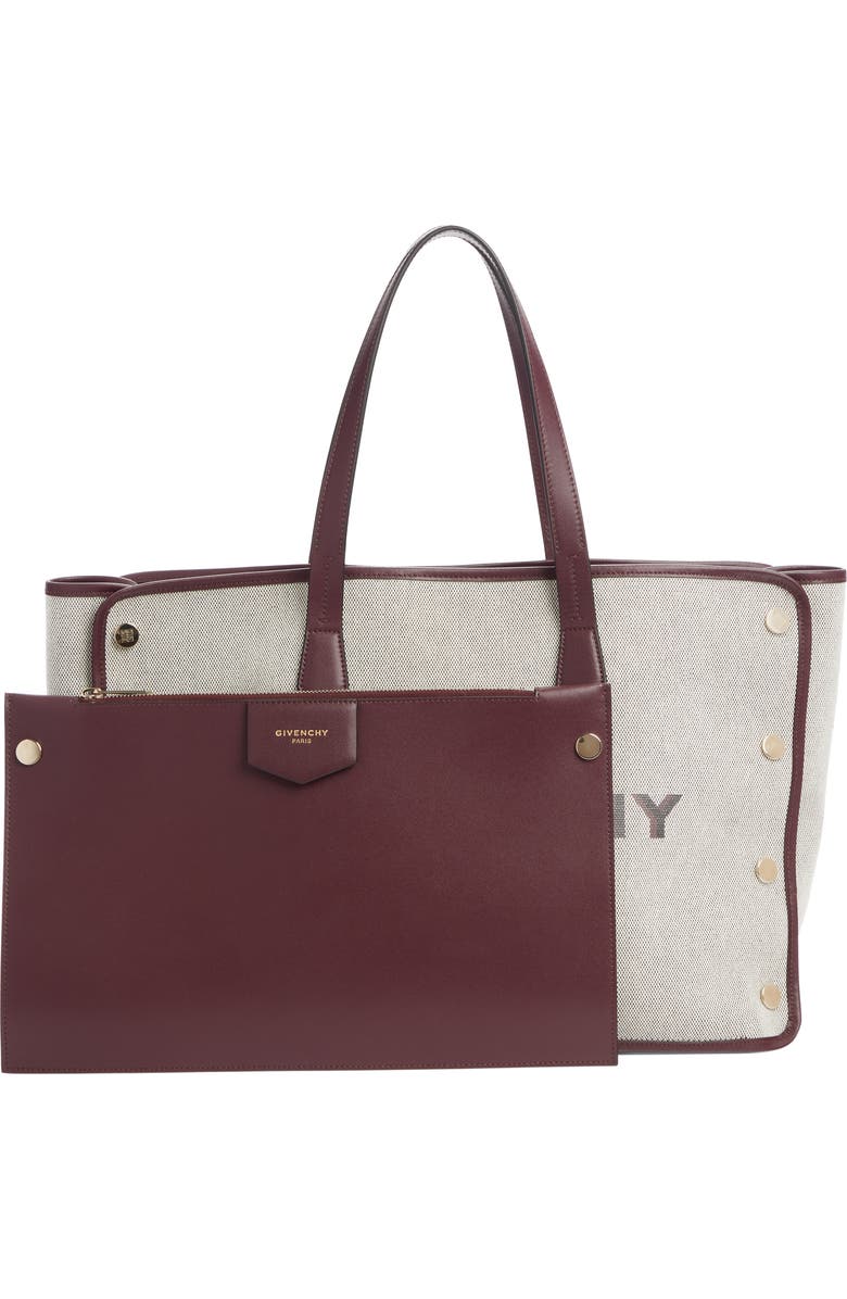Givenchy Medium Canvas & Leather Shopper, Alternate, color,